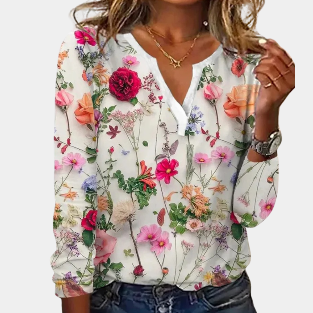 Casual Floral Women's Blouse for Summer