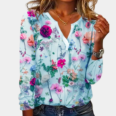 Casual Floral Women's Blouse for Summer