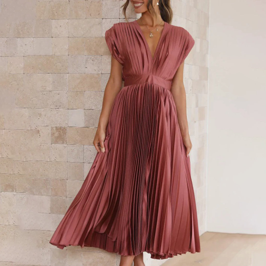 VILHELMINA – Elegante Zomerse Maxi Jurk | Luchtige Luxe in Levendige Kleuren