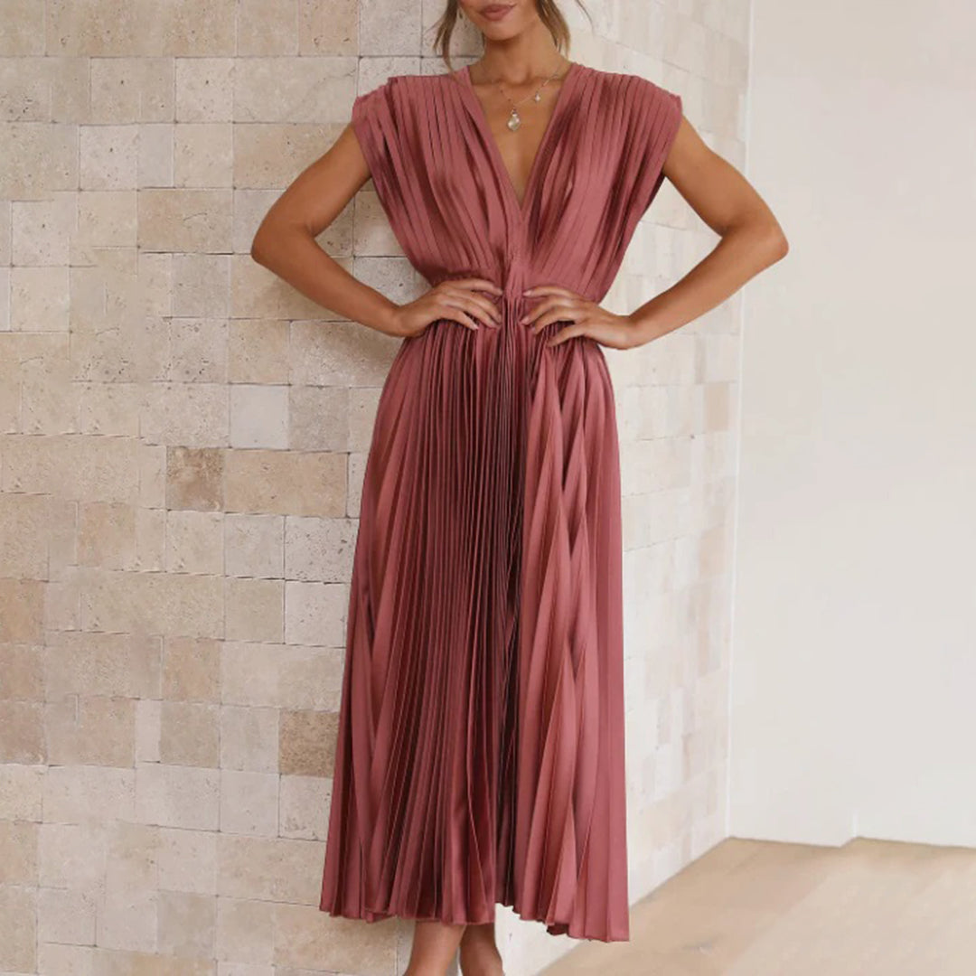 VILHELMINA – Elegante Zomerse Maxi Jurk | Luchtige Luxe in Levendige Kleuren