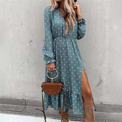 DARIA – Robe décontractée fendue pour femme