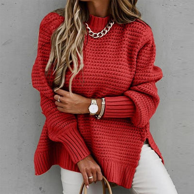 FAY – Pull long et chaud en maille pour femme