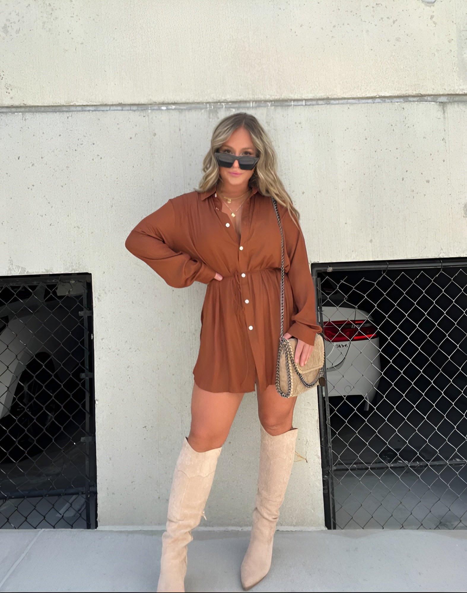 Jessica Satijnen Romper Jurk - Trendy en Elegante Stijl