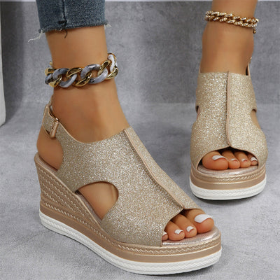 SORENA – Sandales à talons aiguilles tendance avec paillettes