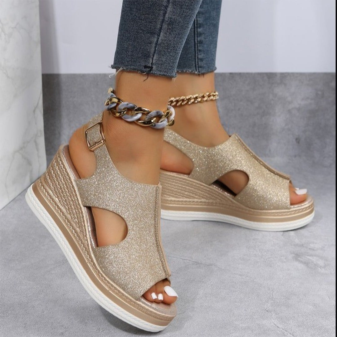 SORENA – Sandales à talons aiguilles tendance avec paillettes