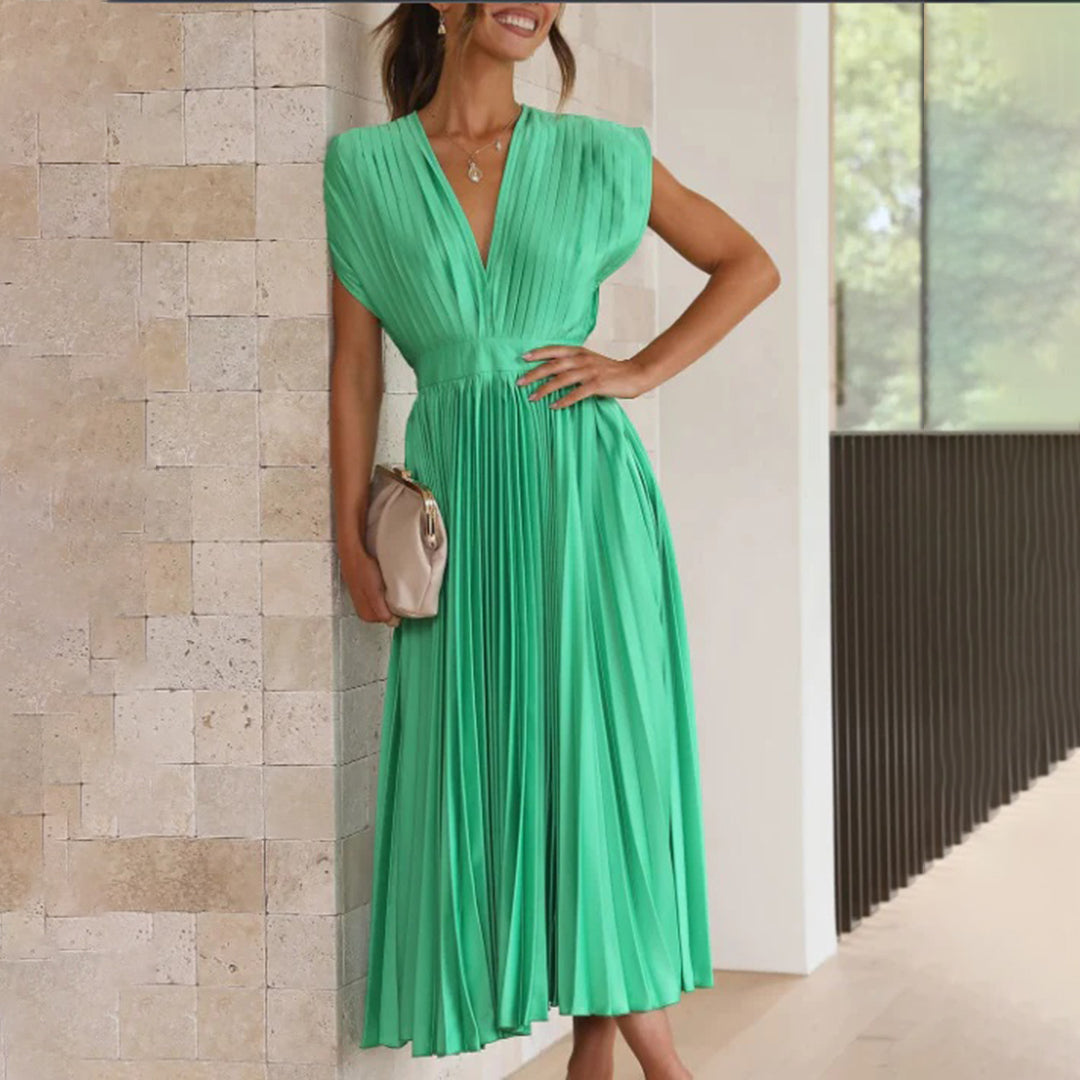VILHELMINA – Elegante Zomerse Maxi Jurk | Luchtige Luxe in Levendige Kleuren
