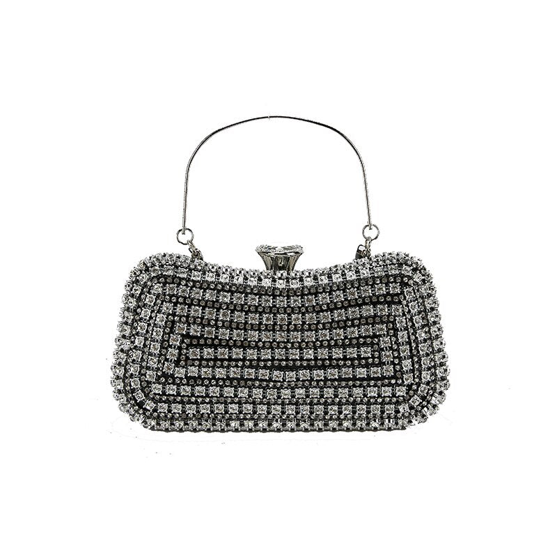 Crystal Clutch - Elegant Evening Bag with Geometric Pattern | Perfect for Party and Formal Occasions
