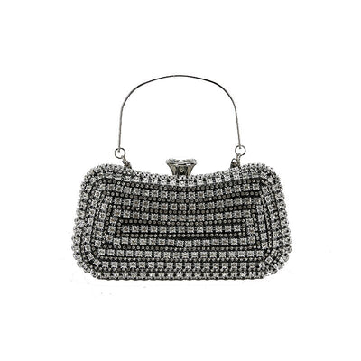 Crystal Clutch - Elegant Evening Bag with Geometric Pattern | Perfect for Party and Formal Occasions