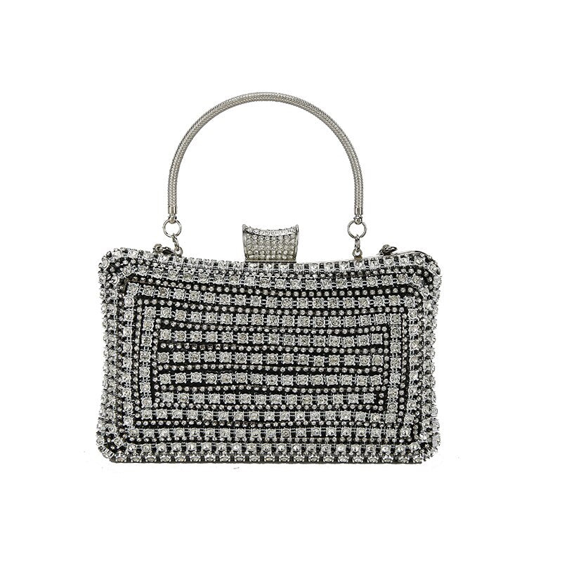 Crystal Clutch - Elegant Evening Bag with Geometric Pattern | Perfect for Party and Formal Occasions