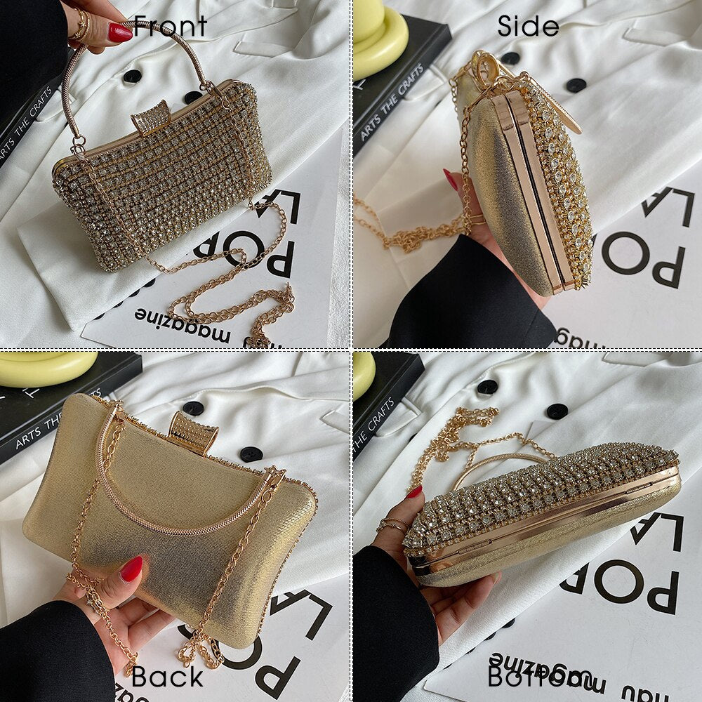 Crystal Clutch - Elegante Avondtas met Geometrisch Patroon | Perfect voor Feest en Formele Gelegenheden