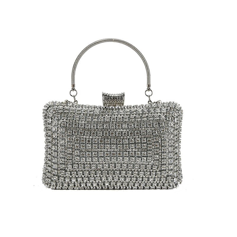 Crystal Clutch - Elegant Evening Bag with Geometric Pattern | Perfect for Party and Formal Occasions