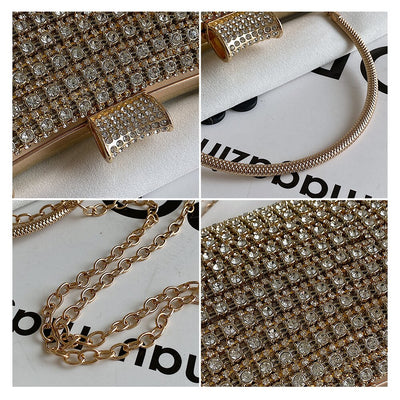 Crystal Clutch - Elegant Evening Bag with Geometric Pattern | Perfect for Party and Formal Occasions