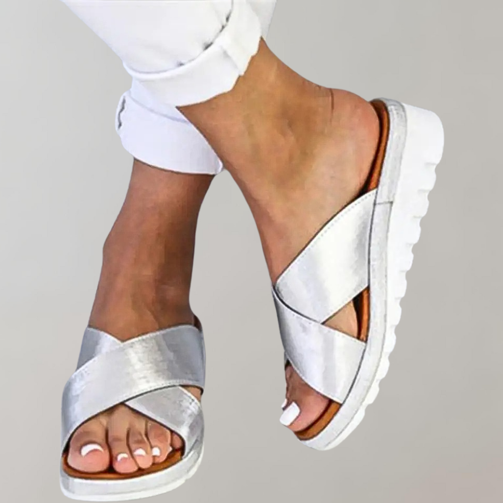 LEONA – Summer Slippers with Wedge Heel for Women