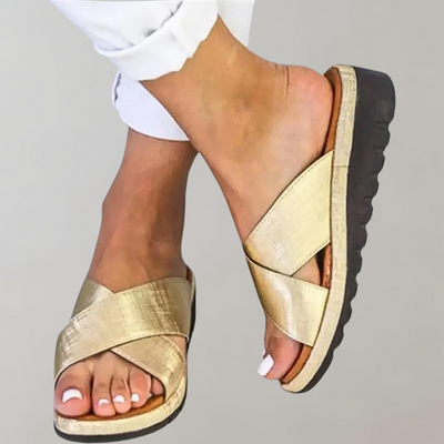 LEONA – Summer Slippers with Wedge Heel for Women