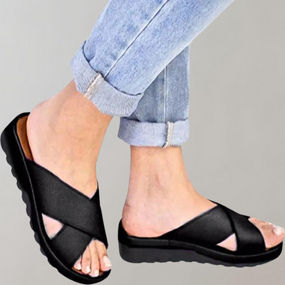 LEONA – Summer Slippers with Wedge Heel for Women