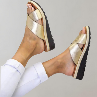 LEONA – Summer Slippers with Wedge Heel for Women