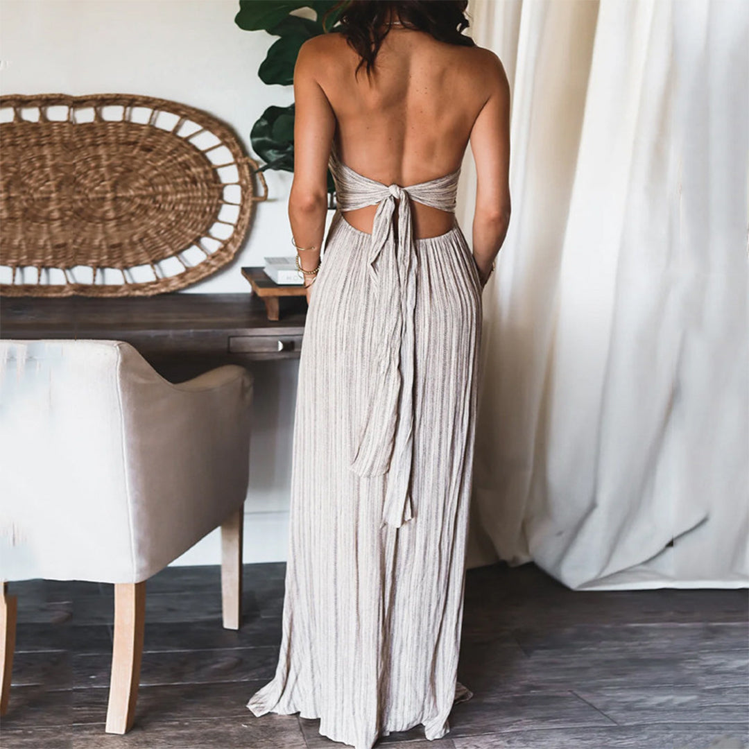VILMA – Casual Halter Maxi Jurk voor de Zomer