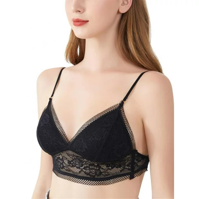 Mesh Kanten BH – Elegante Beha met Lage Rug en Transparante Details