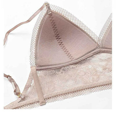Mesh Kanten BH – Elegante Beha met Lage Rug en Transparante Details