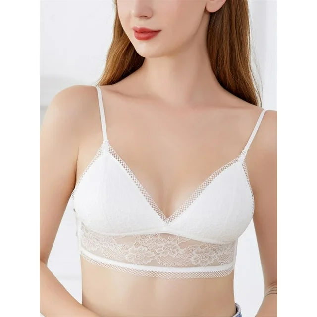 Mesh Kanten BH – Elegante Beha met Lage Rug en Transparante Details