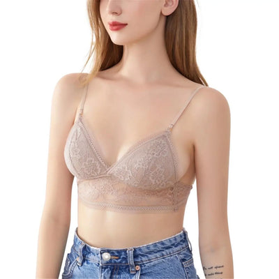 Mesh Kanten BH – Elegante Beha met Lage Rug en Transparante Details