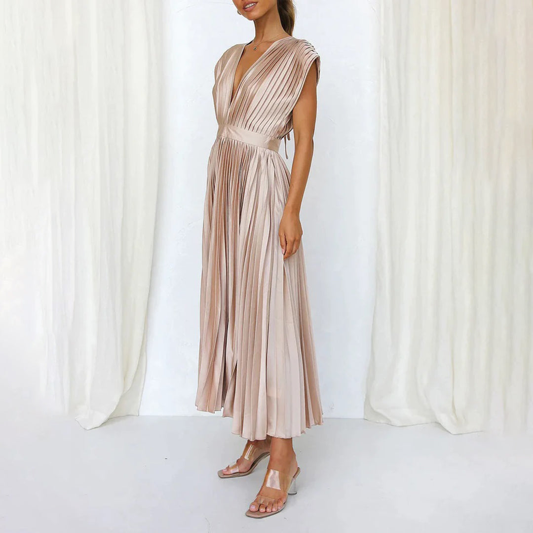 VILHELMINA – Elegante Zomerse Maxi Jurk | Luchtige Luxe in Levendige Kleuren