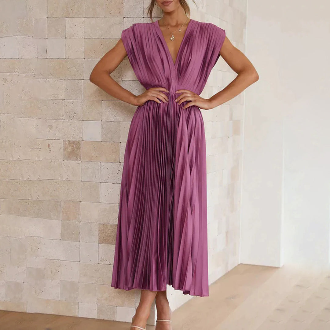 VILHELMINA – Elegante Zomerse Maxi Jurk | Luchtige Luxe in Levendige Kleuren
