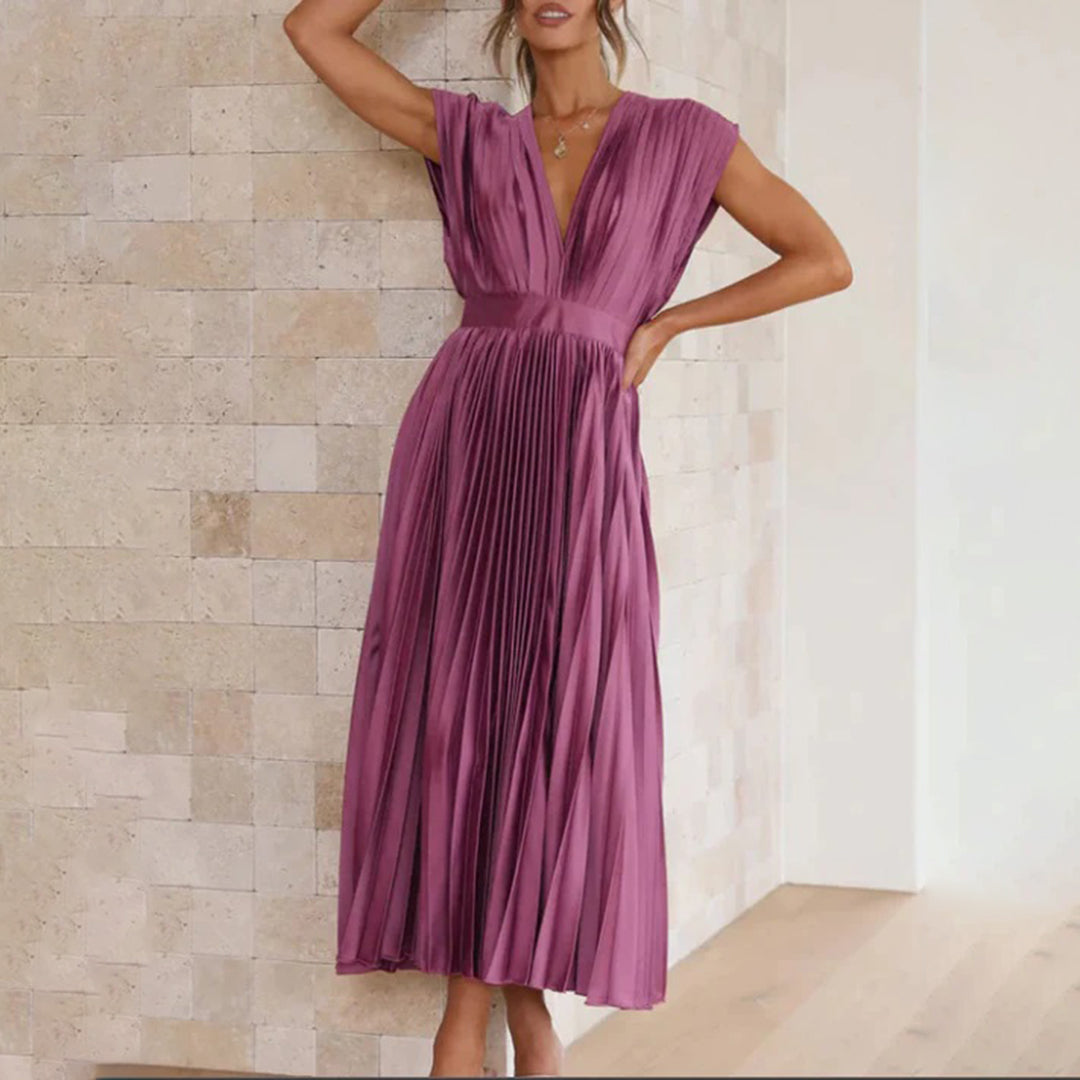 VILHELMINA – Elegante Zomerse Maxi Jurk | Luchtige Luxe in Levendige Kleuren