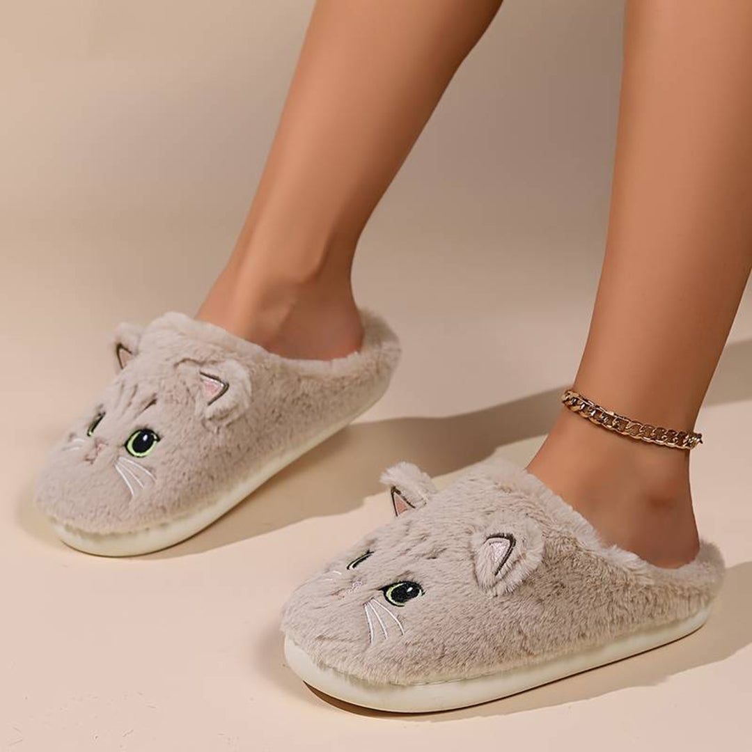 LIVI – Warme Kattenpantoffels voor Dames | Schattig, Zacht en Super Comfortabel