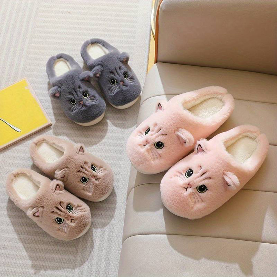 LIVI – Warme Kattenpantoffels voor Dames | Schattig, Zacht en Super Comfortabel