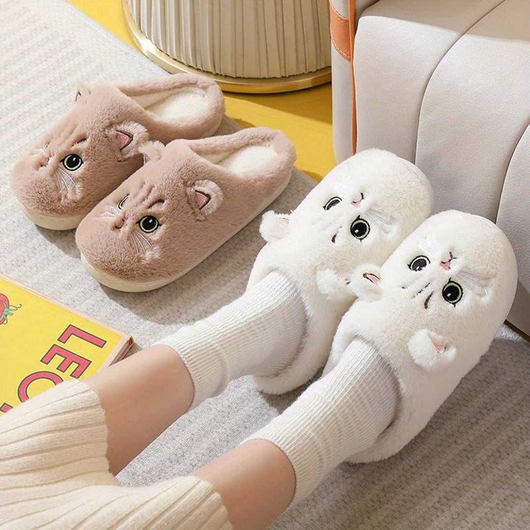 LIVI – Warme Kattenpantoffels voor Dames | Schattig, Zacht en Super Comfortabel