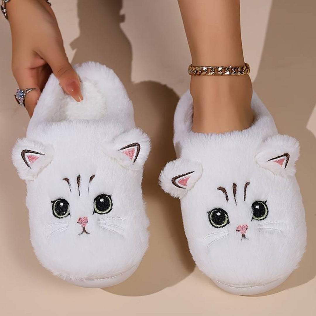 LIVI – Warme Kattenpantoffels voor Dames | Schattig, Zacht en Super Comfortabel