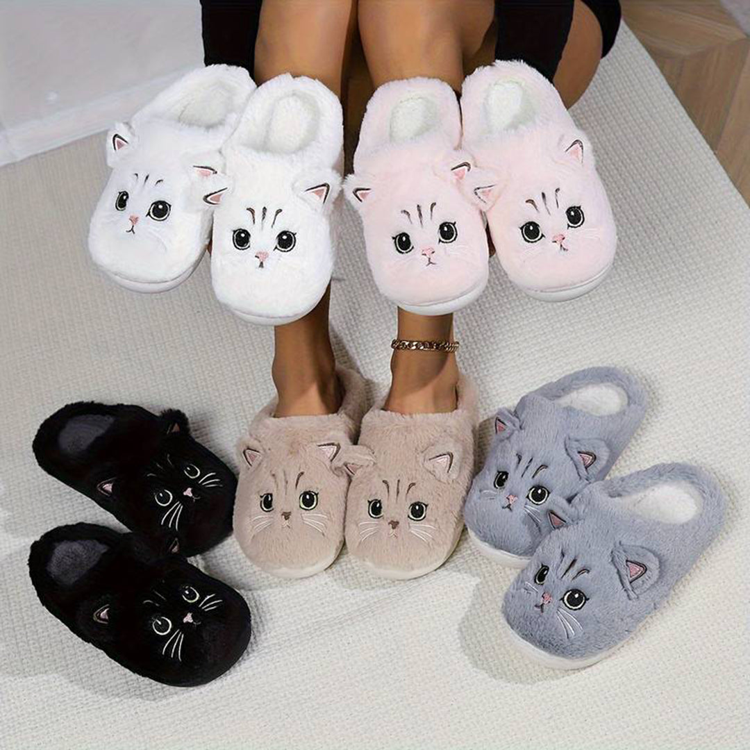 LIVI – Warme Kattenpantoffels voor Dames | Schattig, Zacht en Super Comfortabel