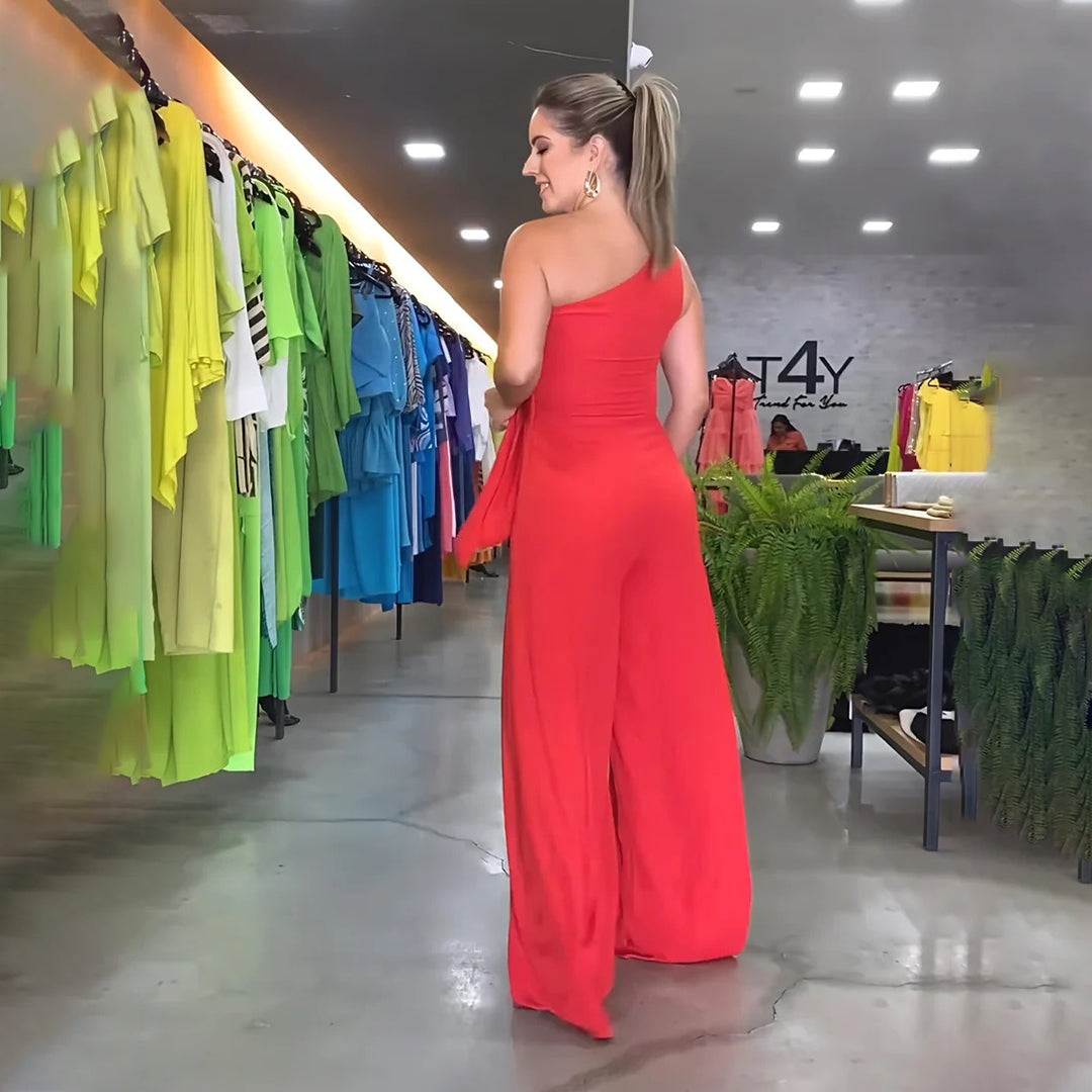 Arielle One-Shoulder Jumpsuit – Vrouwelijk, Gedurfd en Onweerstaanbaar