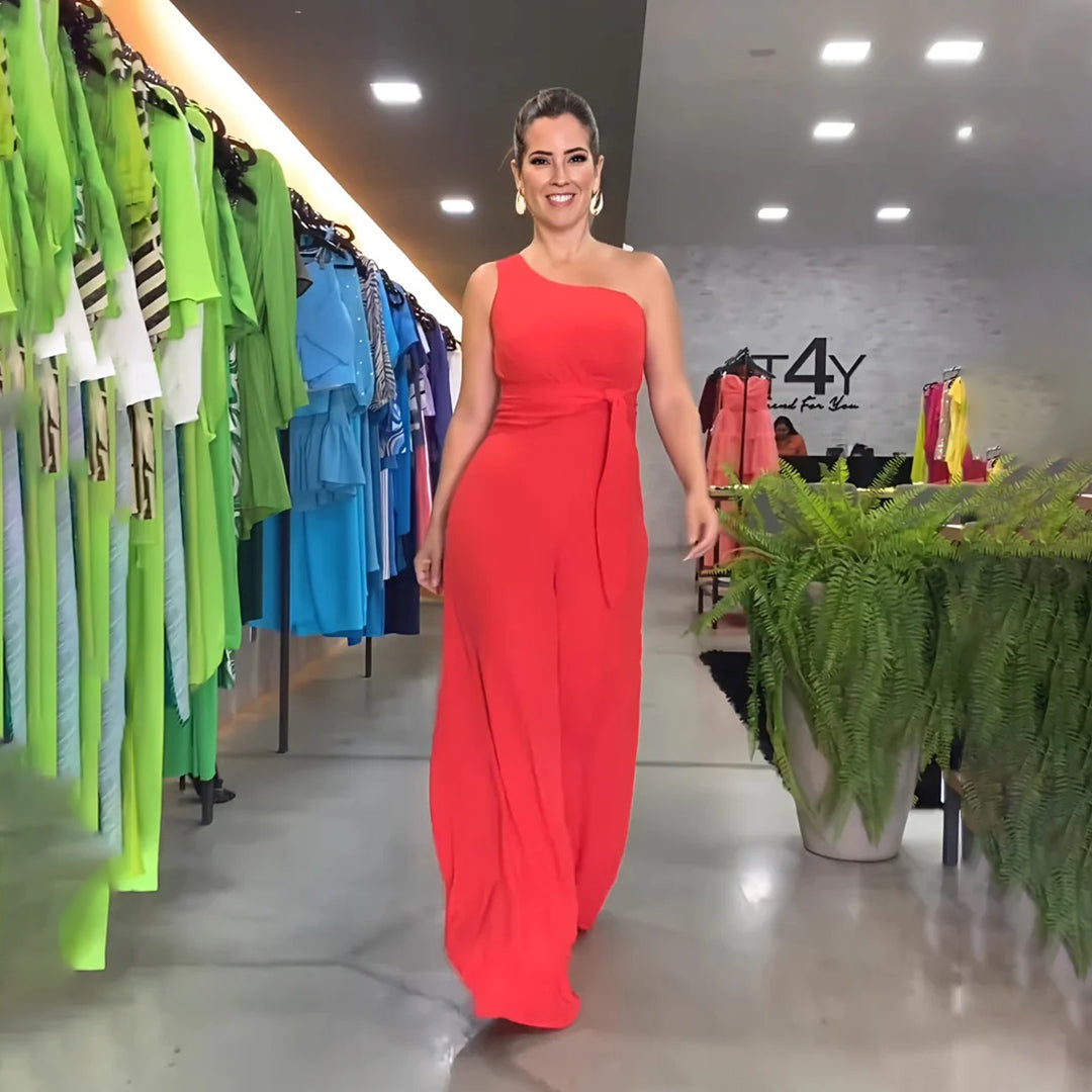Arielle One-Shoulder Jumpsuit – Vrouwelijk, Gedurfd en Onweerstaanbaar