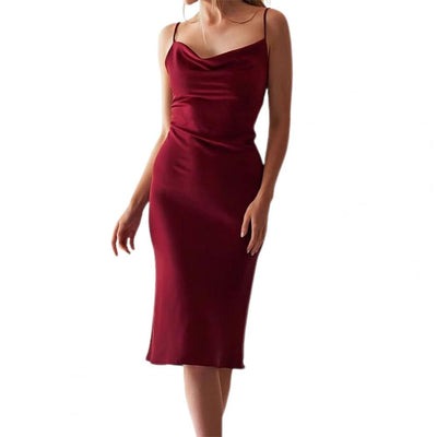 Robe Elvira | Robe élégante en satin pour femme