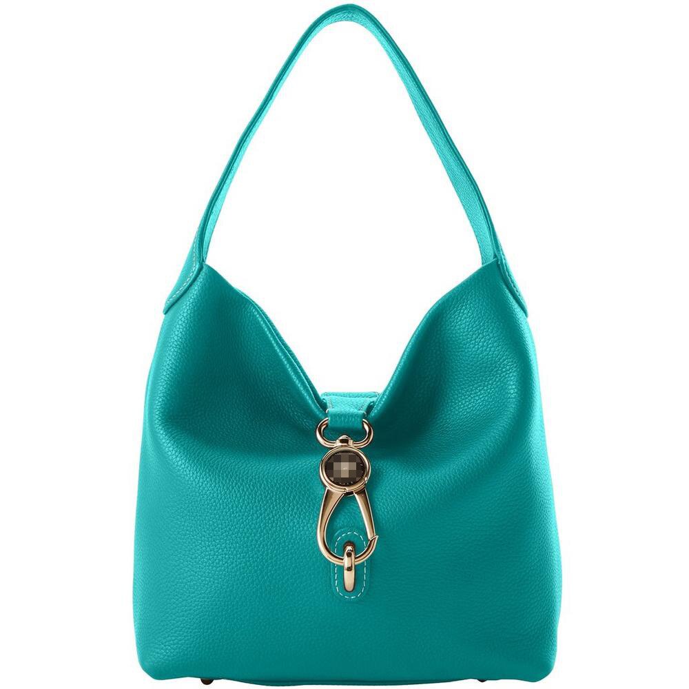 Opulence Tote – Luxury Leather Women's Shoulder Bag with Gold Plated Clasp