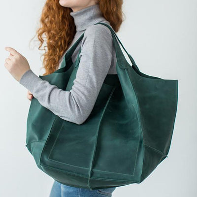 LIVIA Women's Bag - Soft Leather Retro Shoulder Bag with Large Capacity