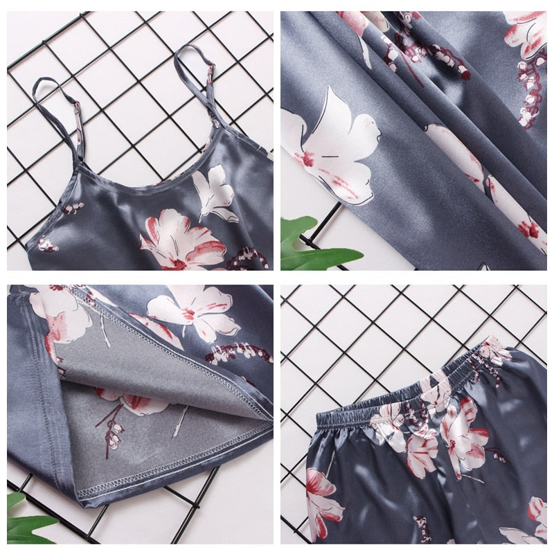 FloralDream™ – Dames Pyjama Set met Bloemenprint | Zacht & Stijlvol