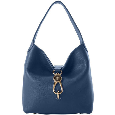 Opulence Tote – Luxury Leather Women's Shoulder Bag with Gold Plated Clasp
