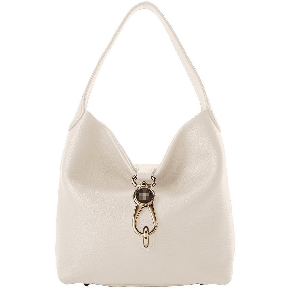 Opulence Tote – Luxury Leather Women's Shoulder Bag with Gold Plated Clasp