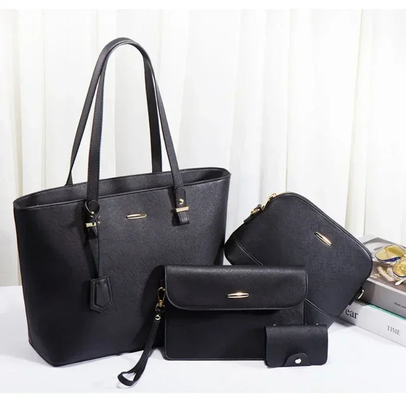 Senta Women's Leather Bag Set - Handbag - Large Capacity Shoulder Bag 