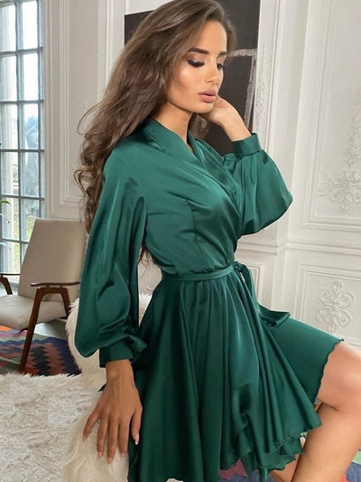 Elena Dress | Satin Dress For Women