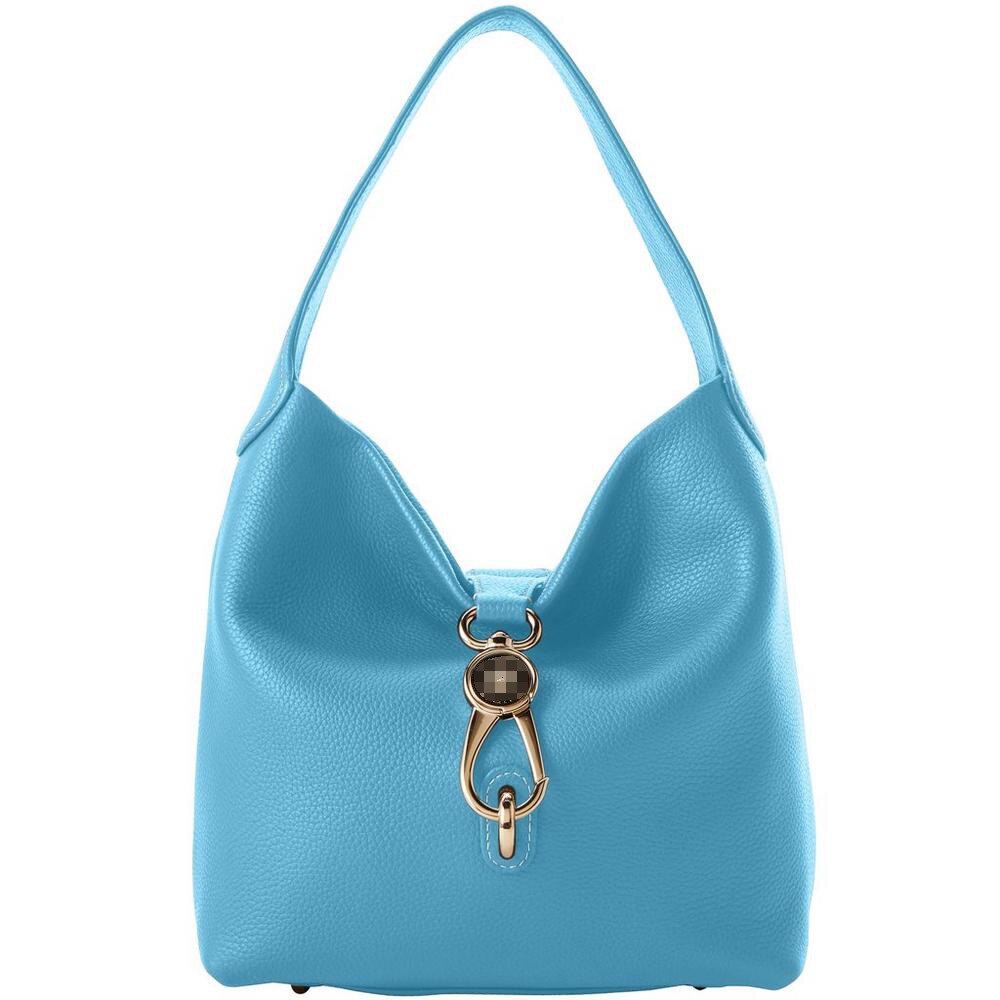 Opulence Tote – Luxury Leather Women's Shoulder Bag with Gold Plated Clasp