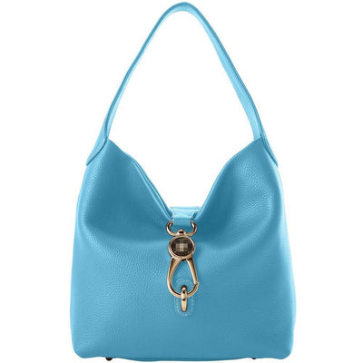 Opulence Tote – Luxury Leather Women's Shoulder Bag with Gold Plated Clasp