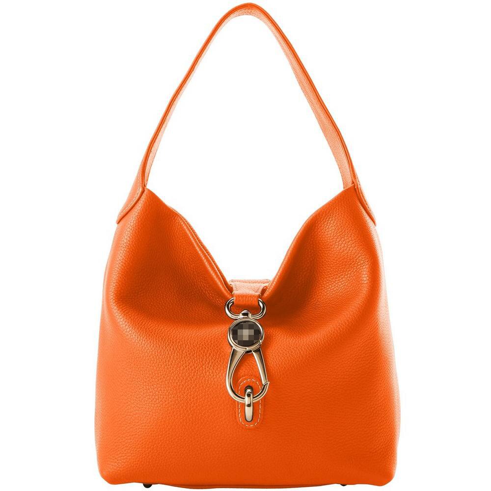 Opulence Tote – Luxury Leather Women's Shoulder Bag with Gold Plated Clasp