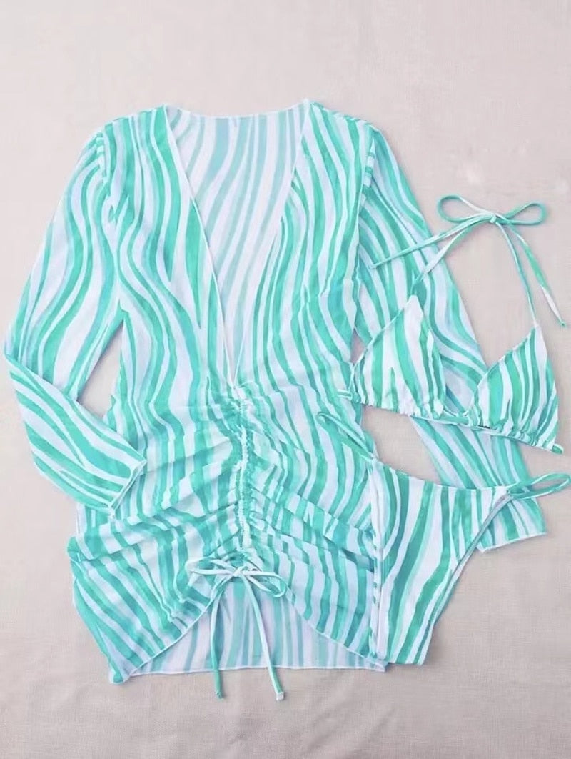 Gigi 3-delige Bikini Set met Cover-Up – Complete Outfit voor een Zomerse Dag