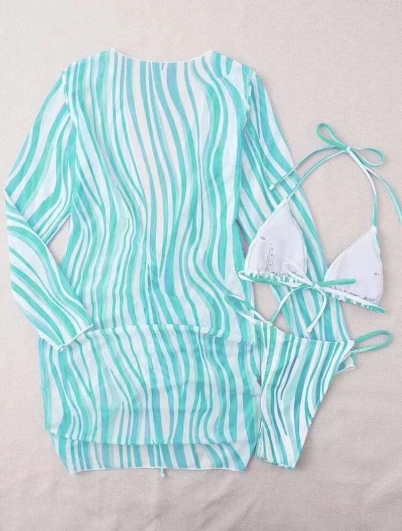 Gigi 3-delige Bikini Set met Cover-Up – Complete Outfit voor een Zomerse Dag