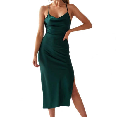 Robe Elvira | Robe élégante en satin pour femme