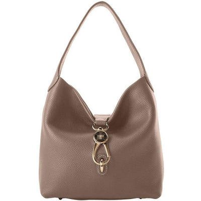 Opulence Tote – Luxury Leather Women's Shoulder Bag with Gold Plated Clasp